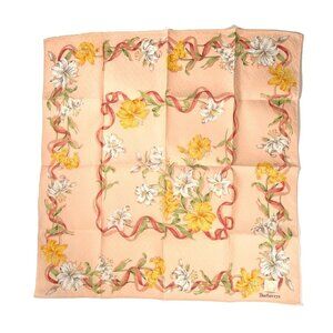 NWT Vintage Burberrys Floral Cotton Scarf